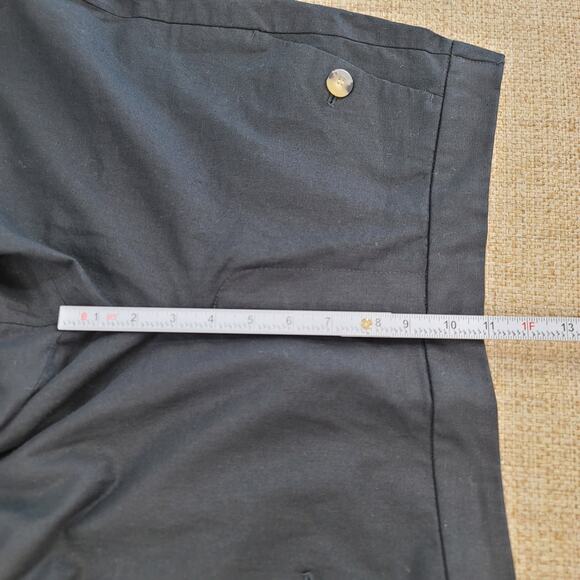 J. Crew Cropped Sailor Pants Size 8 Black Linen Cotton Elastic Back Straight Leg - Picture 11 of 13